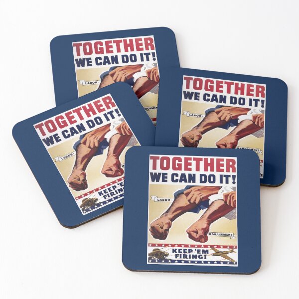 Item preview, Fully Restored WWII Propaganda Poster "Together We Can Do It!" designed and sold by Vintage Poster Supply.