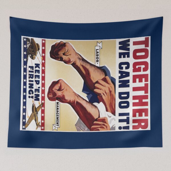 Item preview, Fully Restored WWII Propaganda Poster "Together We Can Do It!" designed and sold by Vintage Poster Supply.