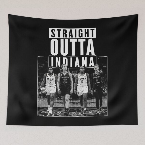 Item preview, Straight Outta Indiana Basketball, Indiana Fever Fan, Caitlin Clark, Women's Basketball, Game Day Fan designed and sold by IsoldeCeleste.