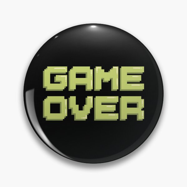 Item preview, Game Over Gaming Quote Pixel Art Decal designed and sold by alexmaushaus.