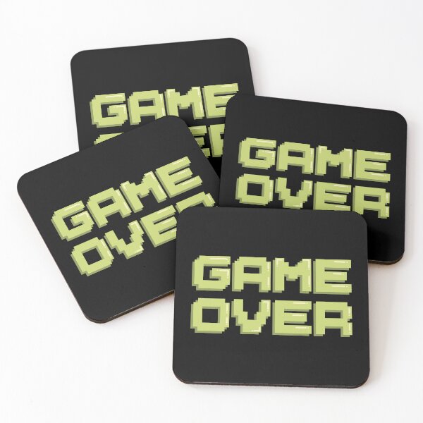 Item preview, Game Over Gaming Quote Pixel Art Decal designed and sold by alexmaushaus.