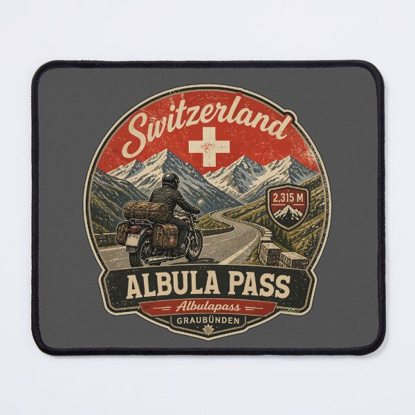 Item preview, Albula Pass Albulapass Switzerland Alps Motorcycle Sticker TShirt 05 designed and sold by OuterShellUK.