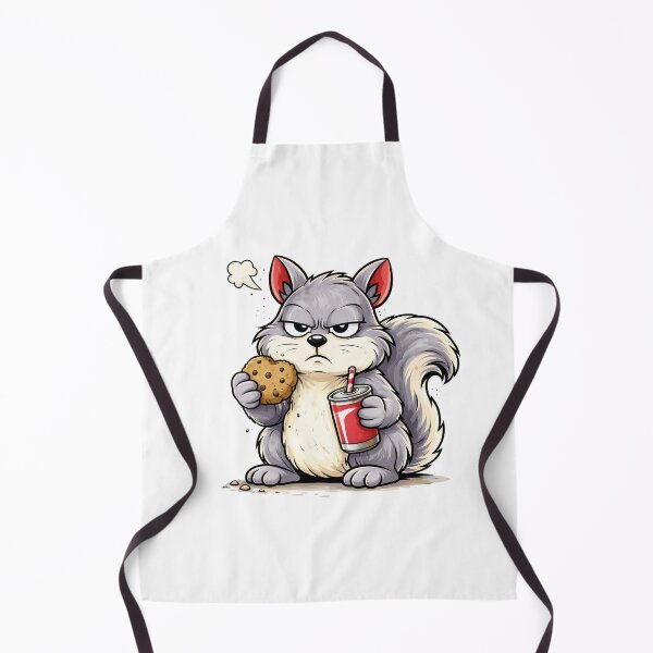 Item preview, Grumpy Squirrel Snack Break Funny Cartoon Food Design. designed and sold by The-T-In-Retro.