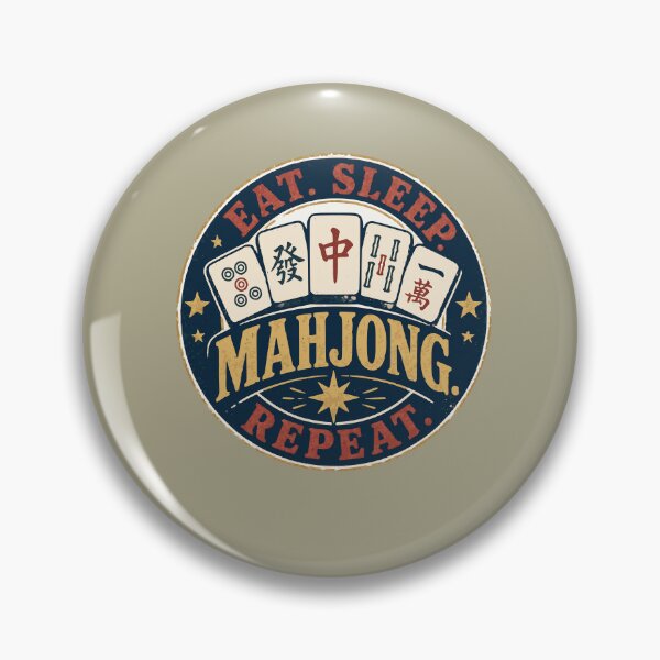 Item preview, Mahjong Social Club Retro Tile Game Design designed and sold by JansenGS.