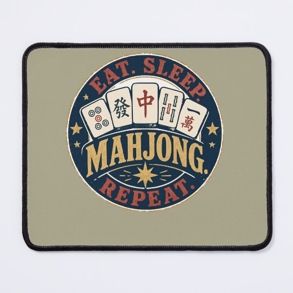 Item preview, Mahjong Social Club Retro Tile Game Design designed and sold by JansenGS.