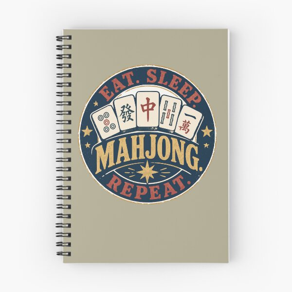Item preview, Mahjong Social Club Retro Tile Game Design designed and sold by JansenGS.