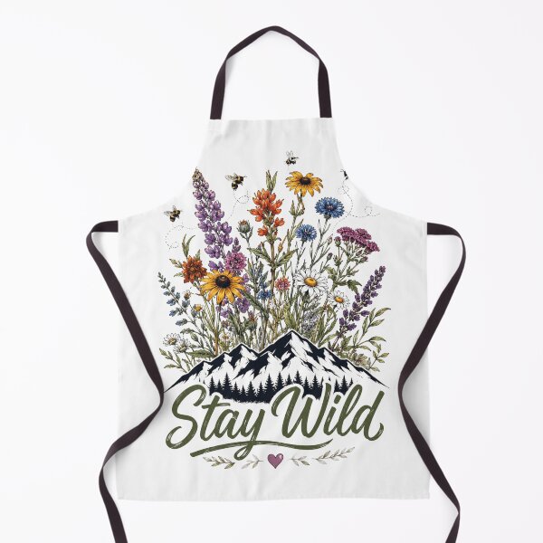 Item preview, stay wild flowers bees and mountain designed and sold by TeesNTatts.