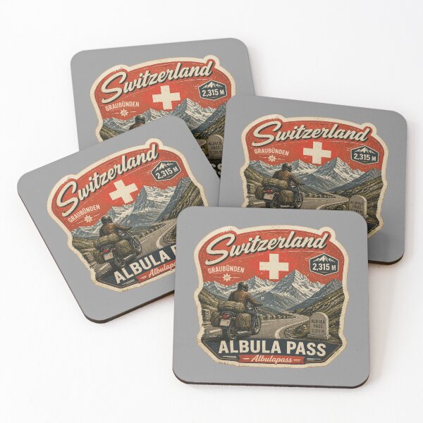 Item preview, Albula Pass Albulapass Switzerland Alps Motorcycle Sticker TShirt 06 designed and sold by OuterShellUK.