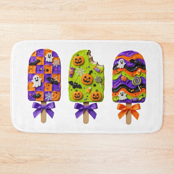 Item preview, Halloween Popsicle trio Spooky Season, Ghost, Candy, Bat, Pumpkin designed and sold by Adadita.