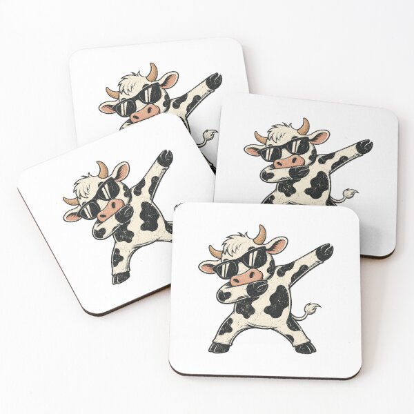 Item preview, dabbing cow wearing sunglasses funny farm animal designed and sold by israfilshop.