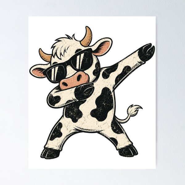 Item preview, dabbing cow wearing sunglasses funny farm animal designed and sold by israfilshop.