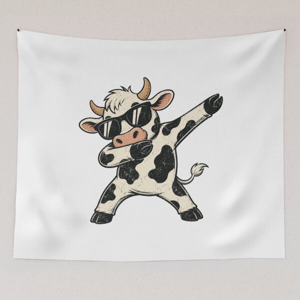 Item preview, dabbing cow wearing sunglasses funny farm animal designed and sold by israfilshop.