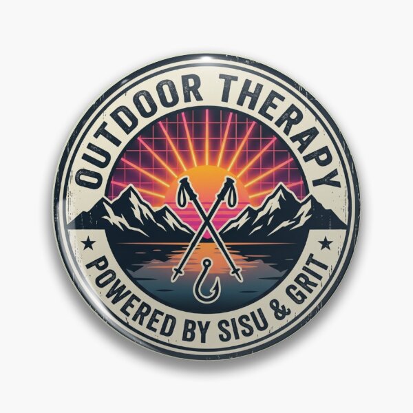 Item preview, Sisu Outdoor Therapy - Hiking & Fishing Grit designed and sold by SisuPrintsCo.