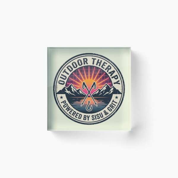 Item preview, Sisu Outdoor Therapy - Hiking & Fishing Grit designed and sold by SisuPrintsCo.