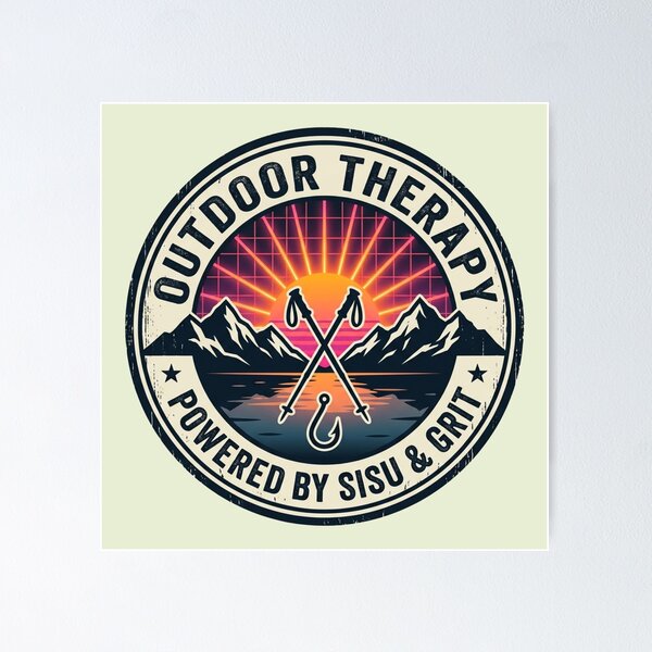 Item preview, Sisu Outdoor Therapy - Hiking & Fishing Grit designed and sold by SisuPrintsCo.