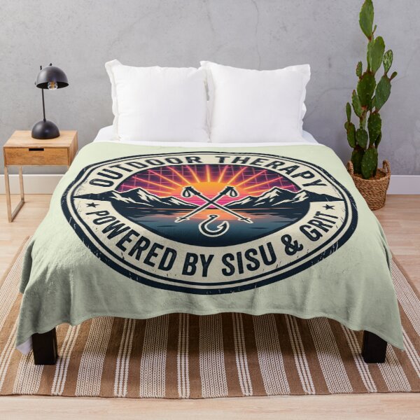 Item preview, Sisu Outdoor Therapy - Hiking & Fishing Grit designed and sold by SisuPrintsCo.