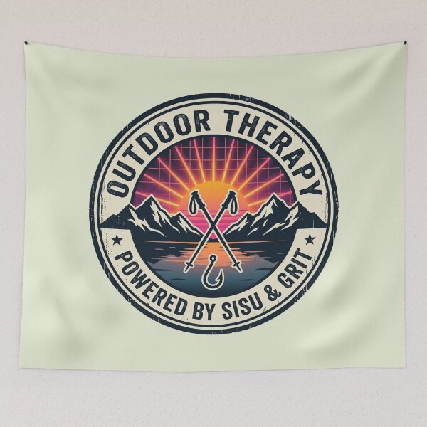 Item preview, Sisu Outdoor Therapy - Hiking & Fishing Grit designed and sold by SisuPrintsCo.