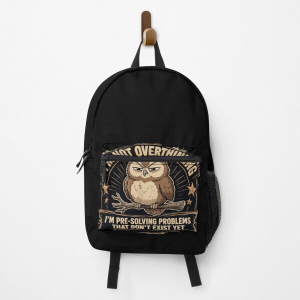 Item preview, I'm Not Overthinking I'm Pre-Solving Problem Owl Funny Sayin designed and sold by LunaBeautiful.
