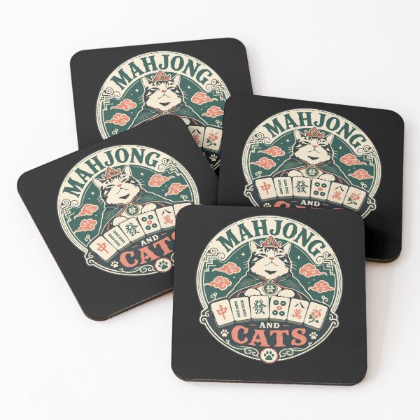 Item preview, Mahjong Social Club Retro Tile Game Design designed and sold by JansenGS.