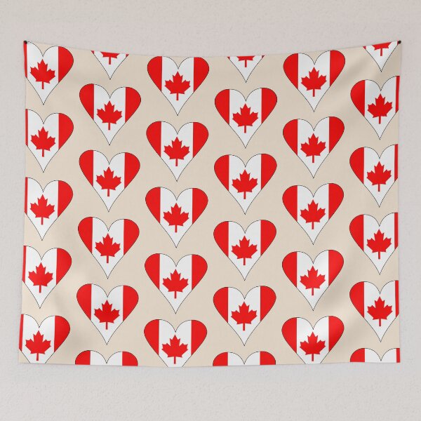 Item preview, Canadian Heart Flag Non-Traditional designed and sold by AuntieShoe.