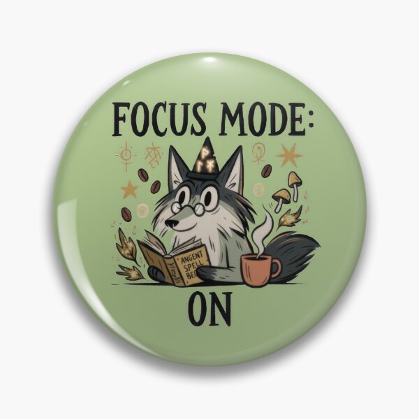 Item preview, Focus Mode On Cute Wizard Raccoon Reading Book Funny Halloween Design  Main Tag designed and sold by Zabolotna_Art.