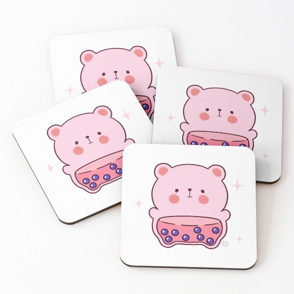 Item preview, Pink Boba Bear Cute Kawaii Bubble Tea Dessert Graphic designed and sold by GeraldineDraw.