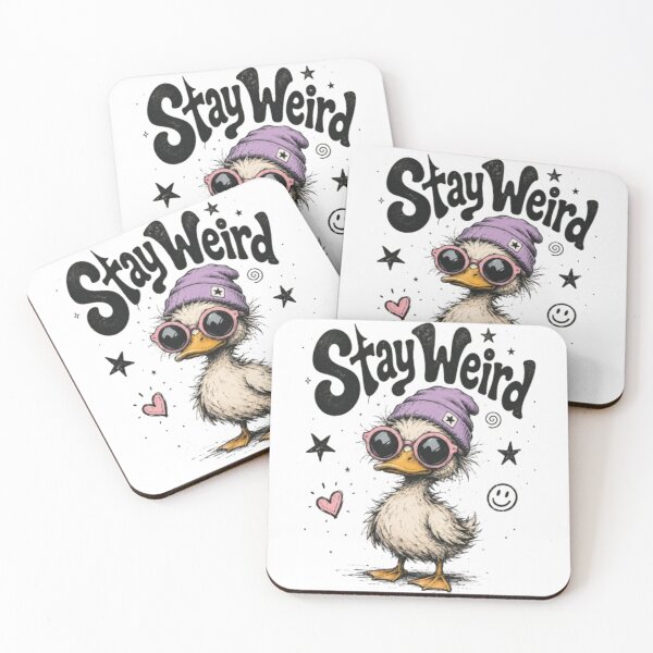Item preview, Stay Weird Duck T‑Shirt | Funny Cartoon Duck Aesthetic Tee designed and sold by EdgeSphere.