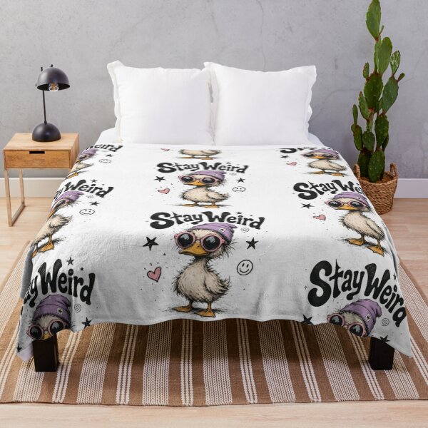 Item preview, Stay Weird Duck T‑Shirt | Funny Cartoon Duck Aesthetic Tee designed and sold by EdgeSphere.