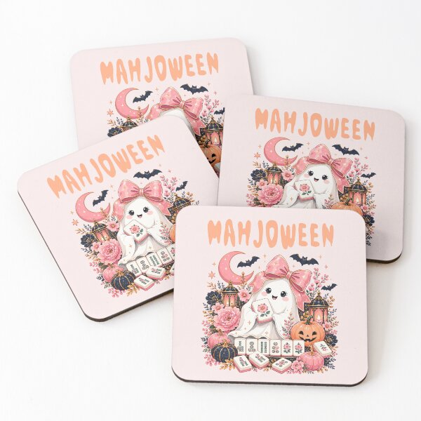 Item preview, Halloween Mahjoong Mahjoween, Spooky Ghost, Pumpkin, Candles, Flowers designed and sold by Adadita.