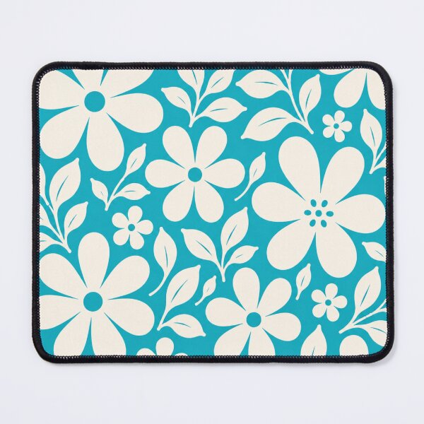 Item preview, Nordic Bloom | Turquoise Floral Pattern designed and sold by lbl-shop.