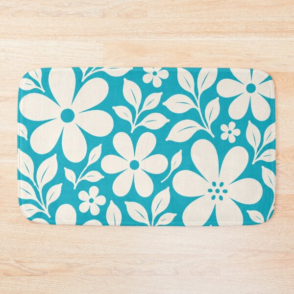 Item preview, Nordic Bloom | Turquoise Floral Pattern designed and sold by lbl-shop.