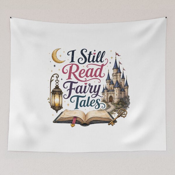 Item preview, I Still Read Fairy Tales Vintage Book Lover Design | Fantasy Reader Quote | Storybook Castle | Reading Gift designed and sold by scanusha1979.
