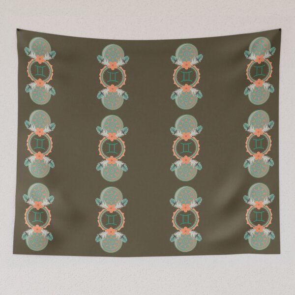 Item preview, Gemini Zodiac Boho Feather Emblem designed and sold by PaniKulka.