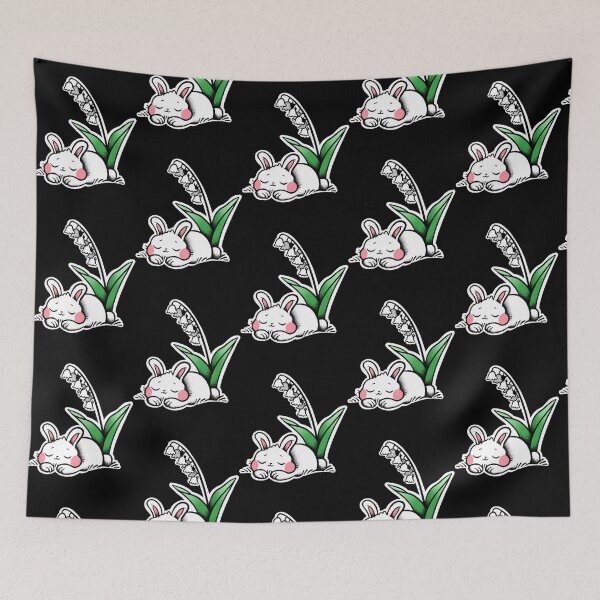 Item preview, Sleepy Bunny Cute Lily Of The Valley Botanical Illustration designed and sold by BlancheDrawe.