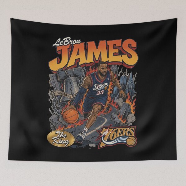 Item preview, LeBron James Philadelphia 76ers, The King 76ers designed and sold by EvantheSolace.