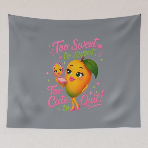 Item preview, Too Sweet to Sweat, Too Cute to Quit! Cute Kawaii Mango Beauty T-Shirt designed and sold by Aimetoi.