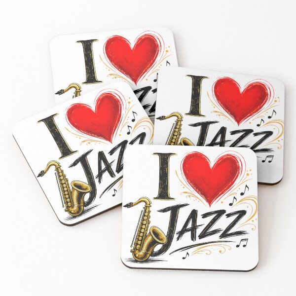 Item preview, I Love Jazz | Jazz Music Lover Design | Saxophone Gift | Vintage Jazz Art designed and sold by GottaPics.