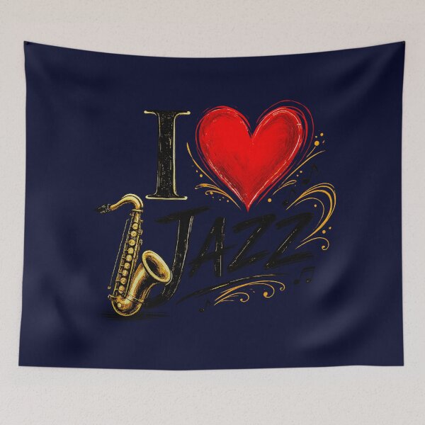 Item preview, I Love Jazz | Jazz Music Lover Design | Saxophone Gift | Vintage Jazz Art designed and sold by GottaPics.