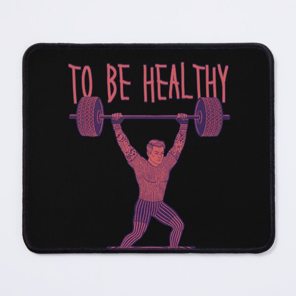 Item preview, To Be Healthy Vintage Retro Weightlifter designed and sold by SirLivy.