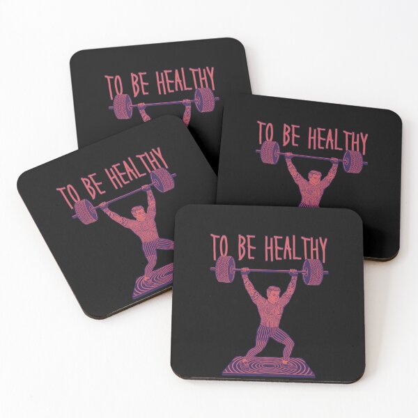 Item preview, To Be Healthy Vintage Retro Weightlifter designed and sold by SirLivy.