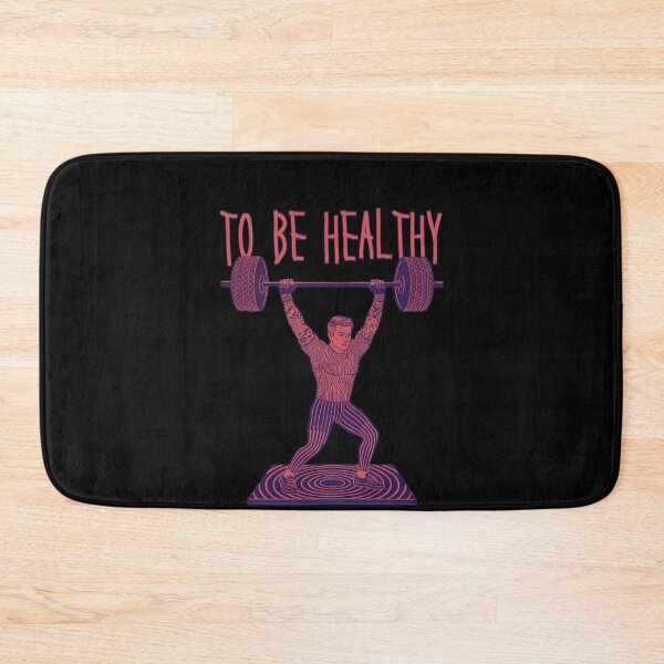 Item preview, To Be Healthy Vintage Retro Weightlifter designed and sold by SirLivy.