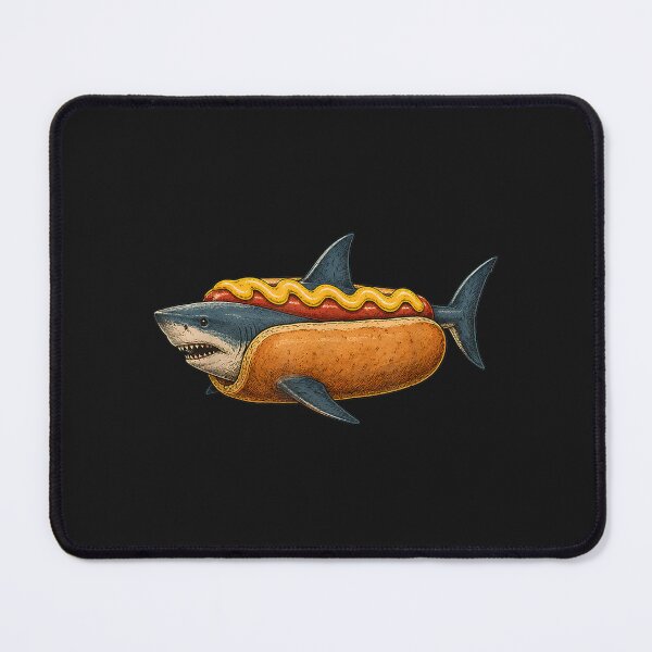 Item preview, Vintage Shark Hotdog Funny Food Meme designed and sold by SauerRoyce.
