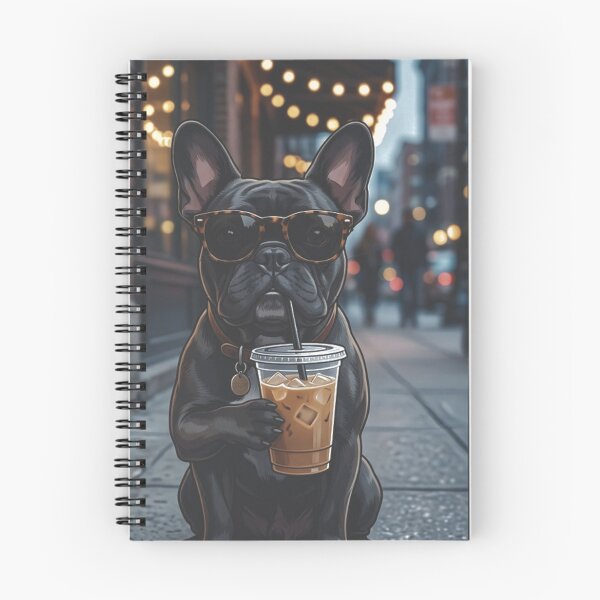 Item preview, Cool French Bulldog Drinking Iced Coffee City Street Aesthetic designed and sold by raedattia.