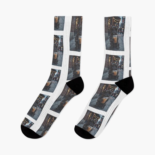 Item preview, Cool French Bulldog Drinking Iced Coffee City Street Aesthetic designed and sold by raedattia.