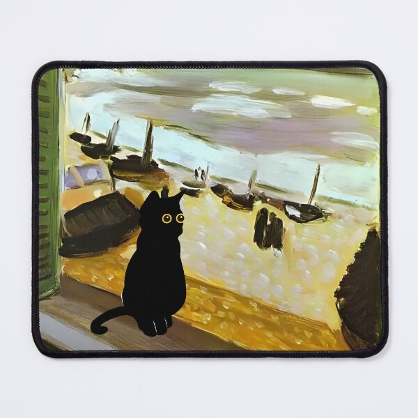 Item preview, Matisse Cat at the Open Window - Impressionist Ocean View designed and sold by PurrfectHome.