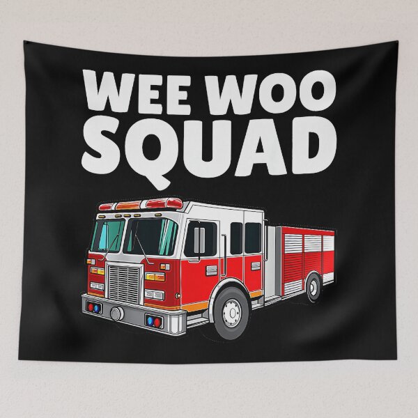 Item preview, Wee Woo Squad Firefighter Fire Truck Emergency Services designed and sold by Hugosploosh.