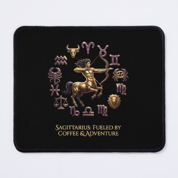 Item preview, Sagittarius Fueled By Coffee Adventure designed and sold by Zodiac Celestial Art.