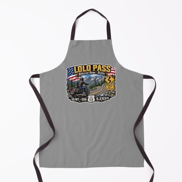 Item preview, Lolo Pass Idaho, Montana Rocky Mountains Motorcycle Sticker TShirt 04 designed and sold by OuterShellUK.