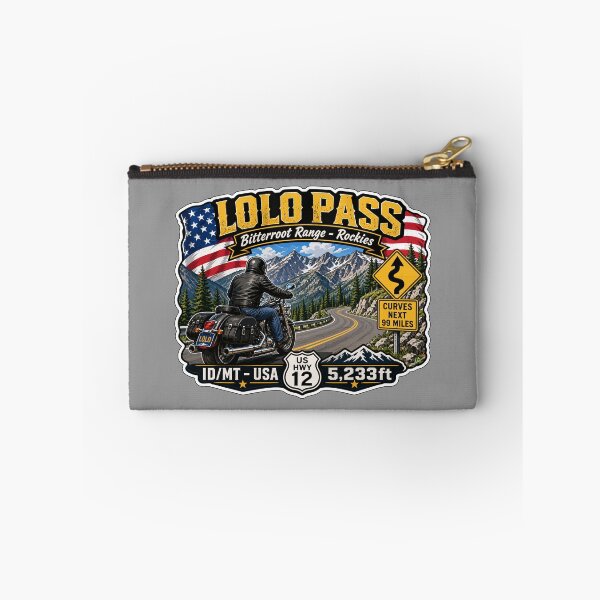 Item preview, Lolo Pass Idaho, Montana Rocky Mountains Motorcycle Sticker TShirt 04 designed and sold by OuterShellUK.