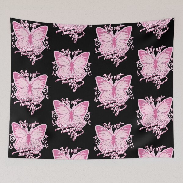 Item preview, Why Not Spread Your Wings And Fly Pink Butterfly Inspirational designed and sold by CocoLama.